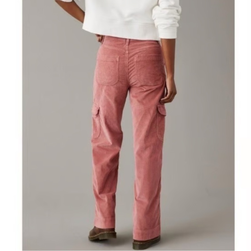 NWT American Eagle Dreamy Corduroy Super High-Waisted Baggy Wide-Leg  size 6 - Picture 3 of 13